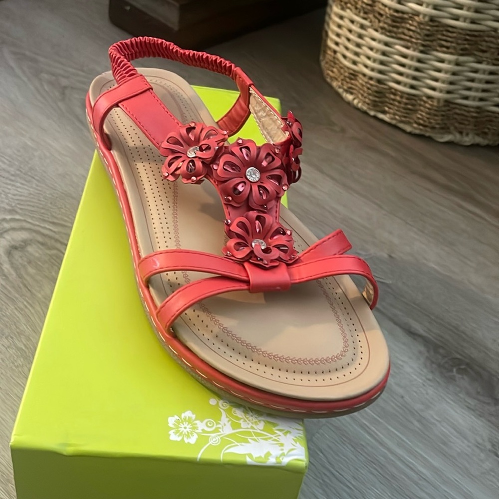 Brand new red sandals size 9.5